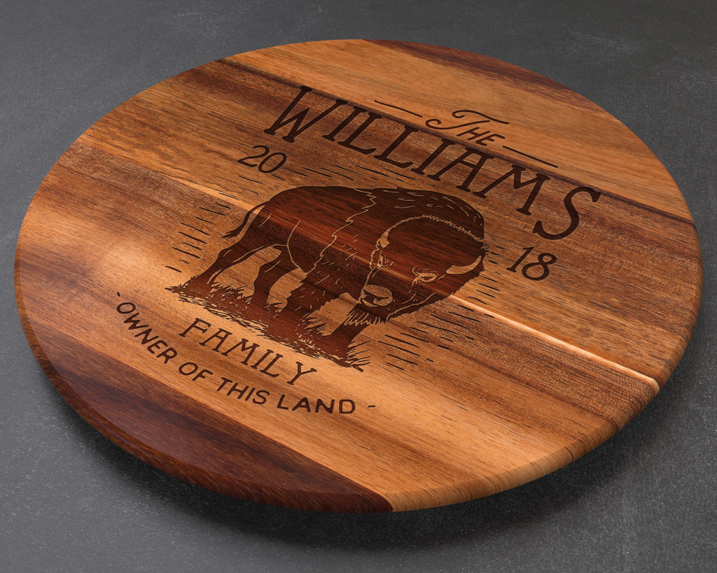 Buffalo, Bison, Lazy Susan, Western Decor, Bison Decor, Buffalo Decor, Home Decor, Hunting Gifts, Rustic Decor, Camping Gifts, Turntable