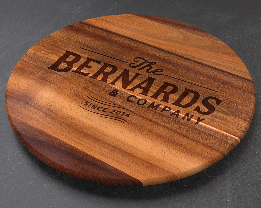 Custom Lazy Susan, Personalized Cutting Board, Engraved Cutting Board, Custom Cutting Board, Wedding Gift, Anniversary Gift, Christmas Gift