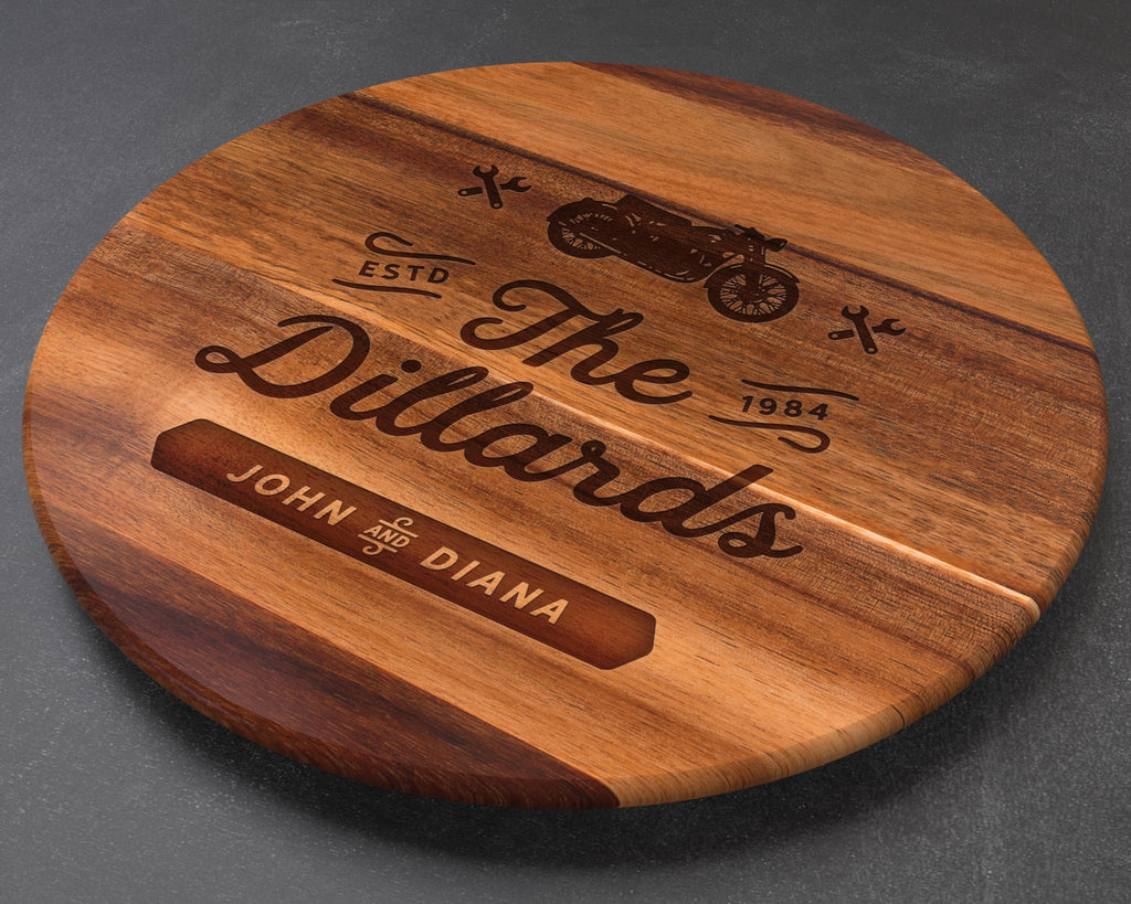 Custom Lazy Susan, Personalized Cutting Board, Engraved Cutting Board, Custom Cutting Board, Wedding Gift, Anniversary Gift, Christmas Gift